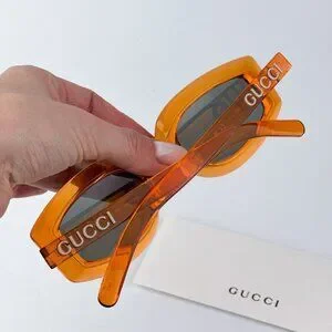 Gucci GG1719S 005 BRAND NEW Sunglasses Orange Grey Women Square Gucci GG1719S 005 Square Orange Sunglasses | SmartBuyGlasses US main image 3